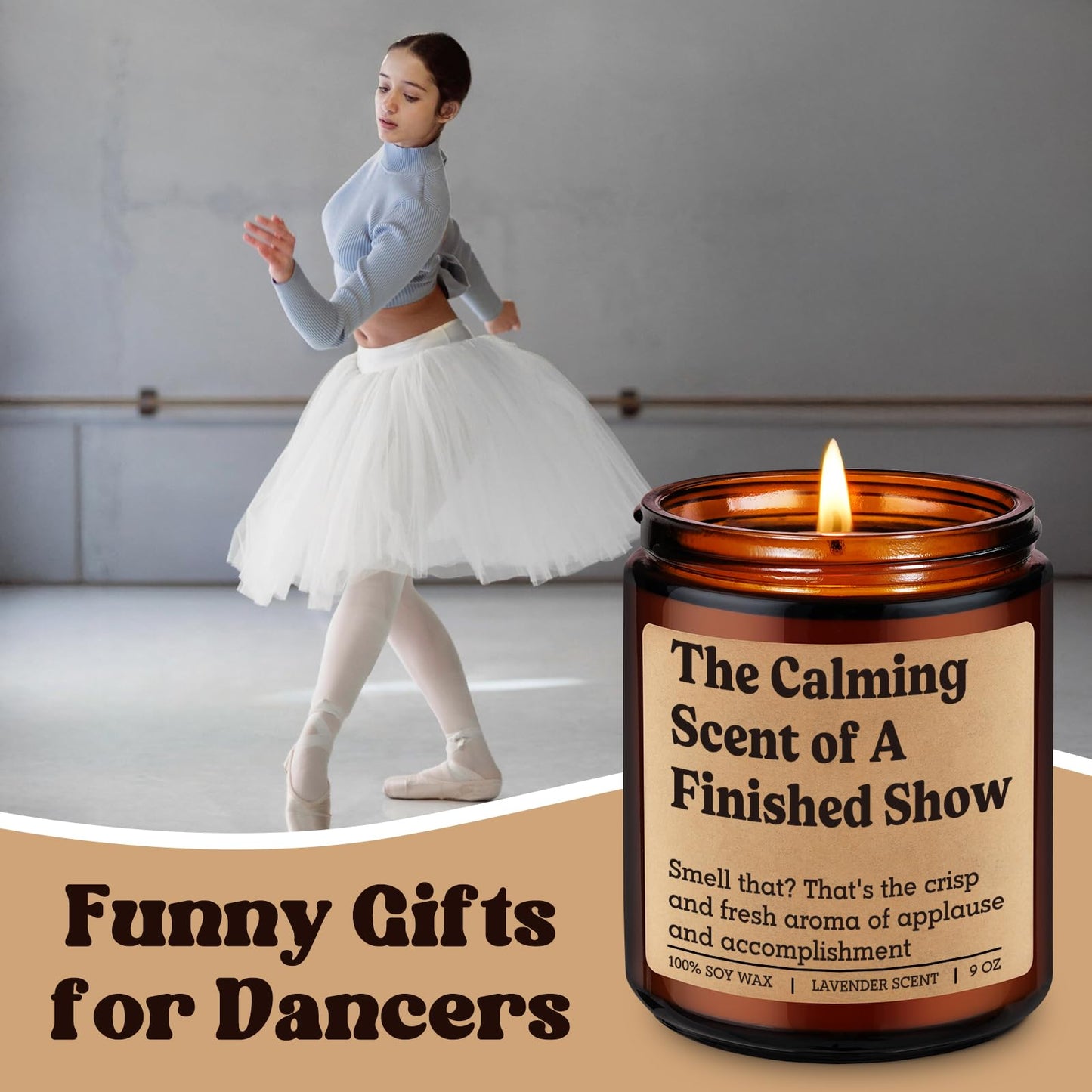 Fairy's Gift Candle, Dance Recital Gifts for Dancer, Dancing Essentials for Pole Dance Teacher, Instructor, Coach - Dancing Team Girls Graduation, Competition, Finished Show Gifts for Performer