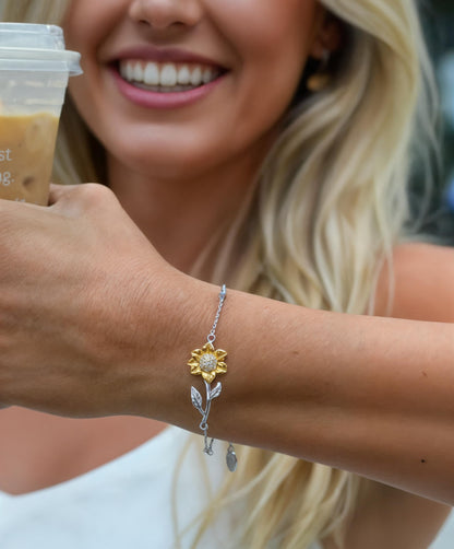Love You This Much Daughter In Law 18k Gold Plated Sunflower Necklace | Future Daughter in Law Birthday Gifts from Mother in Law | 16-18" Adjustable | Luxury Gift Box