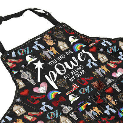 ZJXHPO Wizard TV Show Kitchen Apron You Had The Power All Along My Dear Apron OZ Kitchen Decor Wizard Housewarming Gift (The Power Apron)