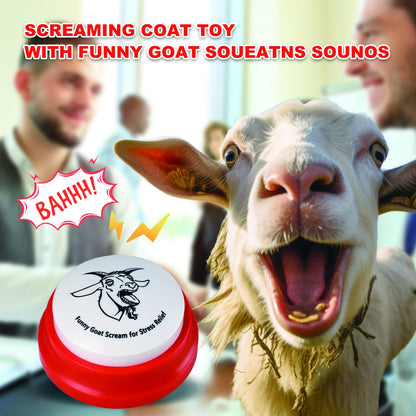 Freetoes Screaming Goat Sound Button,Screaming Goat Desk Toy Talking Button,Funny Gag Gifts for Men Women,Weird Things Office Pranks Stuff for Adults,Prank Noise Maker,White Elephant Gifts for Adults