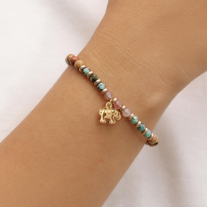 Pavolini Elephant Gifts for Women, Mother’s Day Gifts for Mom, Inspirational Bracelet, Natural Healing Stone Elephant Bracelet, New Beginnings Gift, Friendship Gift for Women