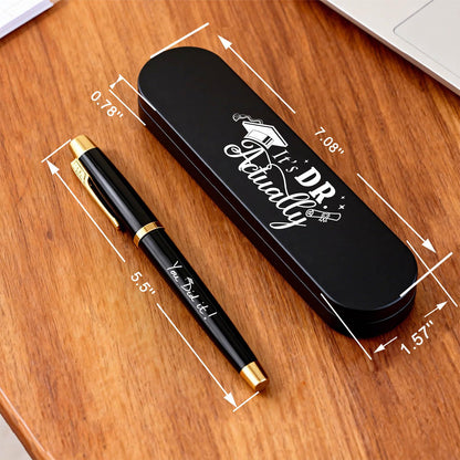PhD Graduation Gifts - “It’s Dr. Actually” Graduation Gel Pen & Case - Doctorate Graduation Gift for PhD - Class of 2026 Dr. Gift for Men Women