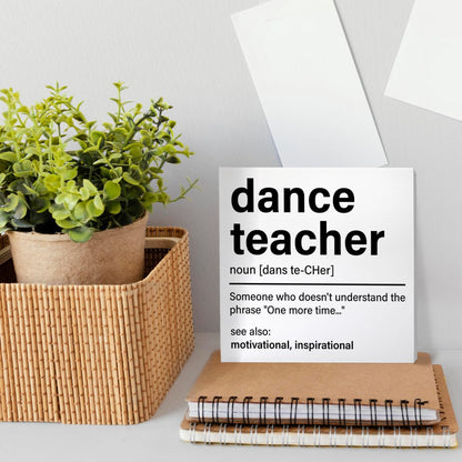Dance Teacher Appreciation Gifts, Thank You Dance Teacher Gift Dance Instructors Dancer Christmas Birthday Teacher's Day Retirement Gift, Dance Teacher Definition, Wooden Box Sign Desk Decor