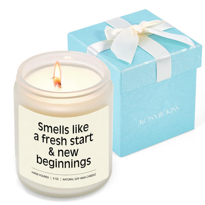 New Beggings Gifts for Women, Divorce Gifts for Women Men, Congratulations Breakup New Job Going Away Gift for Woman Friends Coworker, Happily Divorced Soy Wax Candle