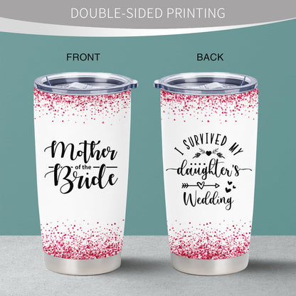 Mother of The Bride Gifts - Wedding Gifts for Bride's Mother From Daughter - Bridal Shower Gift for Mother of The Bride - Engagement Gift for Bride's Mom, 20 oz Insulation Stainless Steel Tumbler
