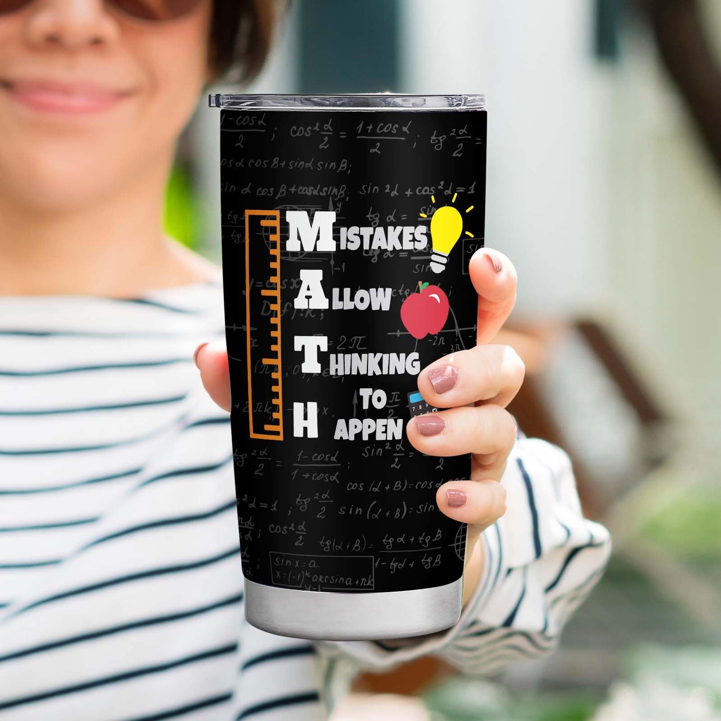 Math Teacher Tumbler - Appreciation & Birthday Gifts, 20oz Coffee Mug