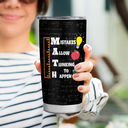 Math Teacher Tumbler - Appreciation & Birthday Gifts, 20oz Coffee Mug