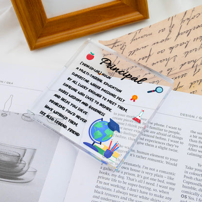 Principal Gifts For Women Men Principal Appreciation Gifts Administrative Professional Day Gift Acrylic Decorative Appreciation Birthday Retirement Graduation Gift For Principals Office Decor