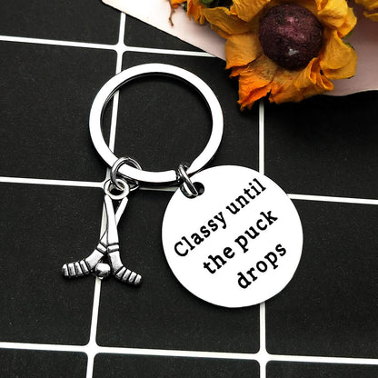Ciyumu Ice Hockey Keychain Gifts for Hockeys Coach Player Key Chain Valentines Christmas Birthday Gifts for Daughter Son Teenager Boys Girls Men Women Teammate Players Jewelry