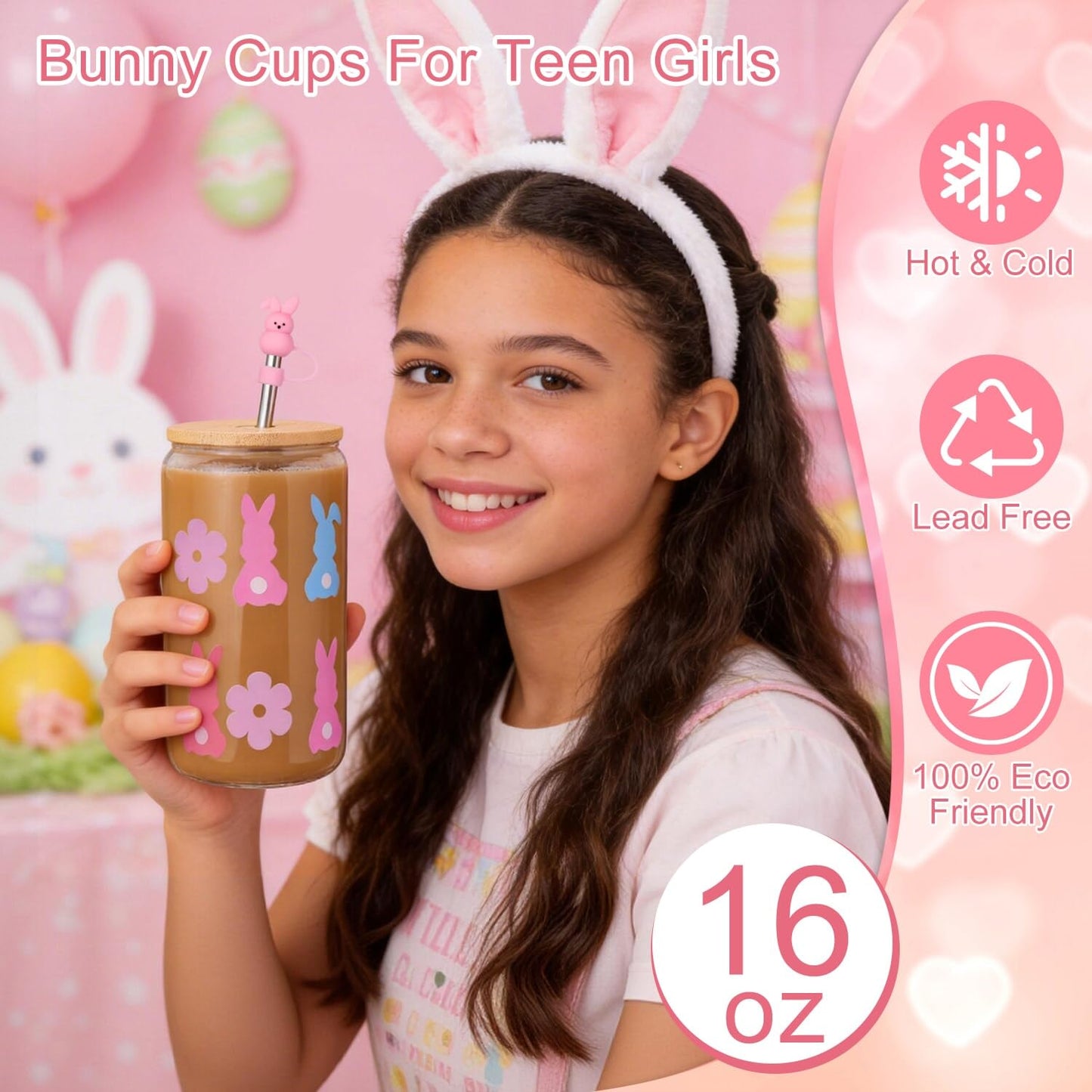 Mother Day Gift for Mom, Easter Gifts for Teens Girls, Women, Easter Basket Stuffers for Teen Girls, Easter's Basket Idea for Teens, Bunny Gift for Girl,Easter's Baskets Essentials for Adults