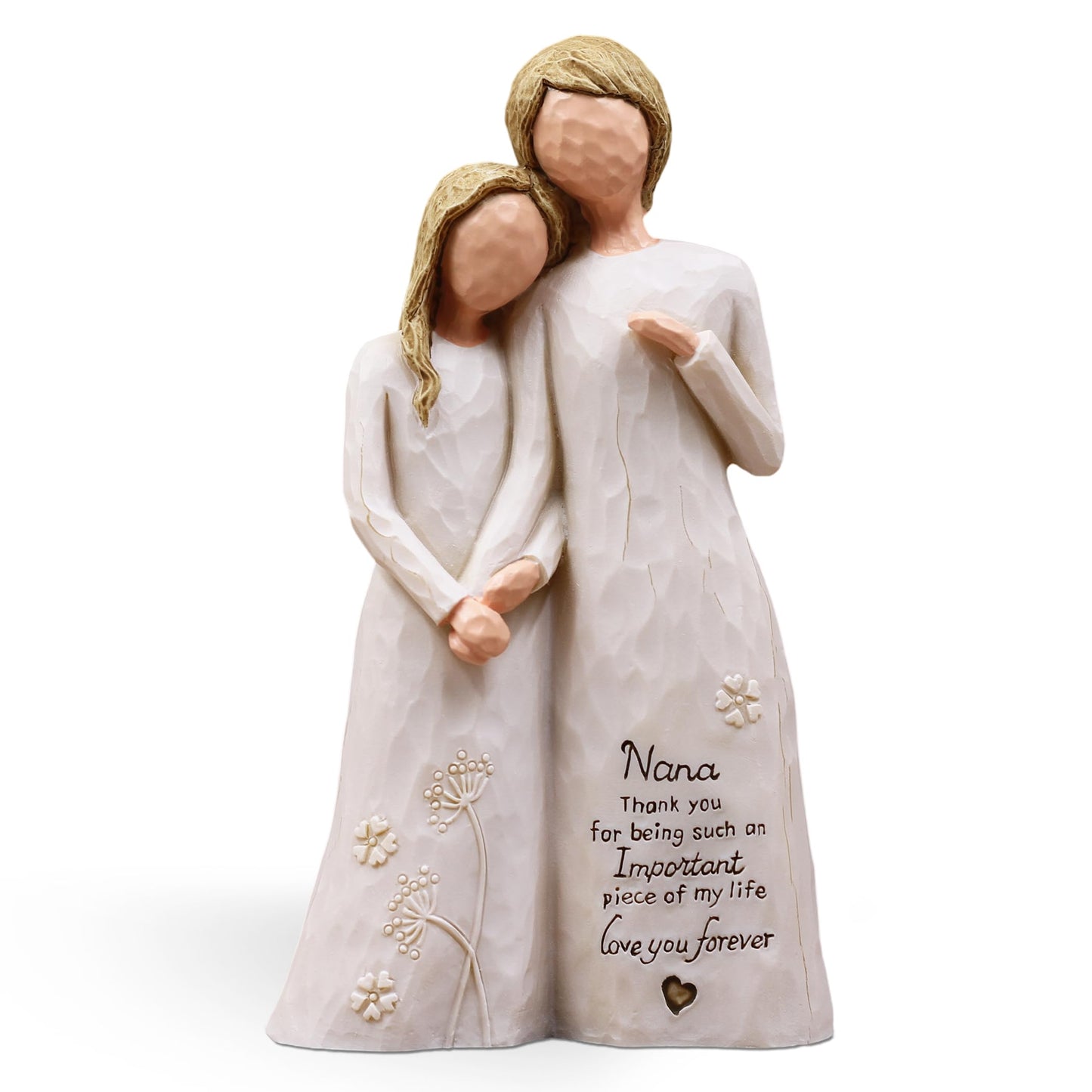 Nana Gifts, Birthday Gifts for Nana from Granddaughter, Grandma Gift for Birthday Christmas Mothers Day,Grandmother Granddaughter Embrace Hand-Painted Resin Figurine
