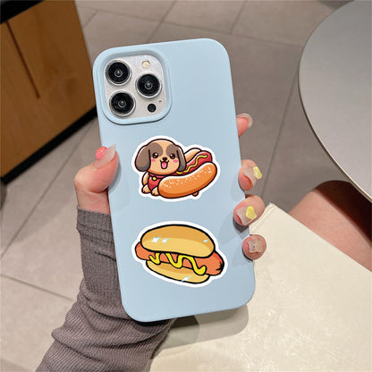 55Pcs Hot Dog Stickers for Laptop,Hot Dog Party Decorations,Delicious Food Foods Party Favors,Vinyl Waterproof Decals for Water Bottles Laptop Cellphone Suitcase Skateboard Guitar