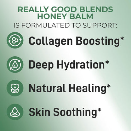 Really Good Blends - Tallow Honey Balm, Organic Body Butter, Grass-Fed Beef Tallow for Skin, Soothing All-Natural Moisturizer for Body and Face | Made in USA - 2 oz (Lavender)