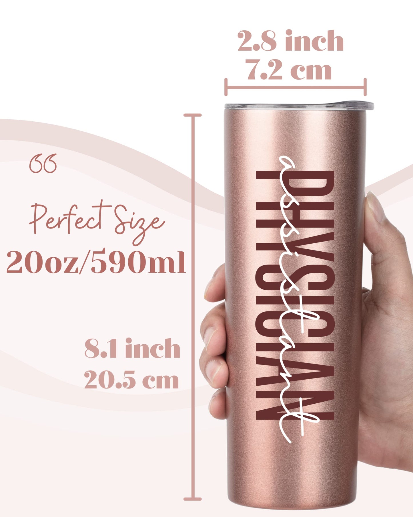 Onebttl Physician Assistant Gifts for Women, Gifts for Women on National Physician Assistant Day, Birthday and Christmas, 20oz Insulated Stainless Steel Travel Tumbler - PHYSICIAN ASSISTANT