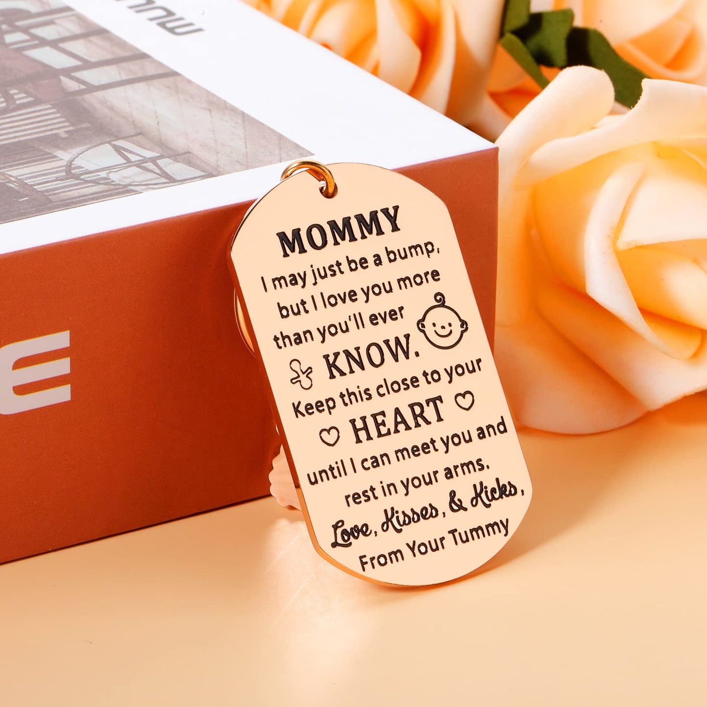 New Mom Gifts for Mother's Day Keychain Moms to Be Gift for Pregnancy Mothers New Baby Announcement Keepsake for Expecting Mama First Time Mom Gifts for Soon to be Mommy Mother Birthday Gift Ideas