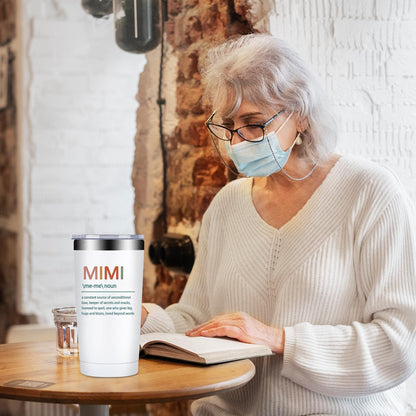 Fufandi Mimi Gifts, Best Mimi Ever - Mothers Day Christmas Birthday Gifts for Mimis, Grandma, Grandmother, New Nana - Tumbler Cup