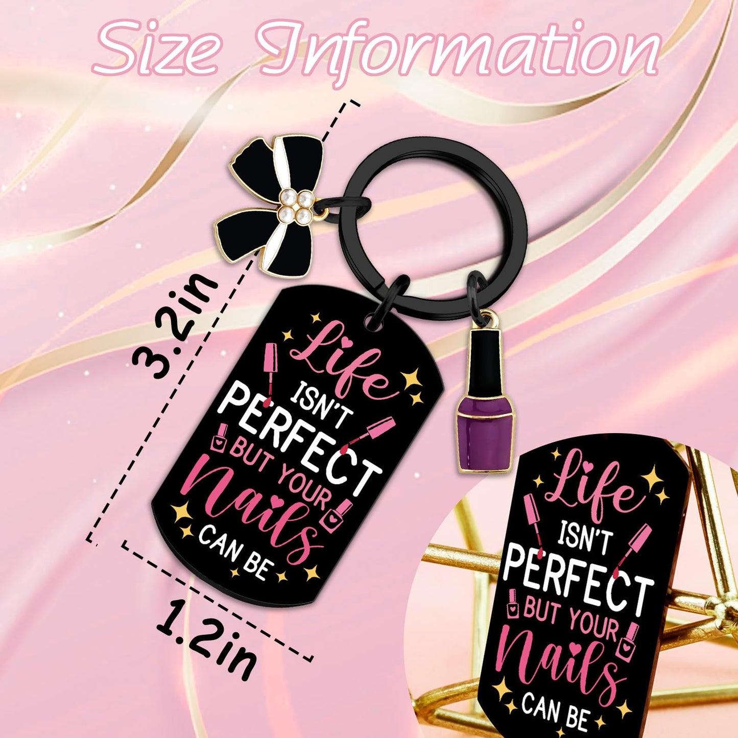 Ibiwe Nail Tech Gifts For Women Beauty Gifts For Manicurist Nail Polish Lovers Nails Technician Artist Salon Gift For Girls Hustlers Salon Owner Boss Beautician Instructor Cosmetology Jewelry