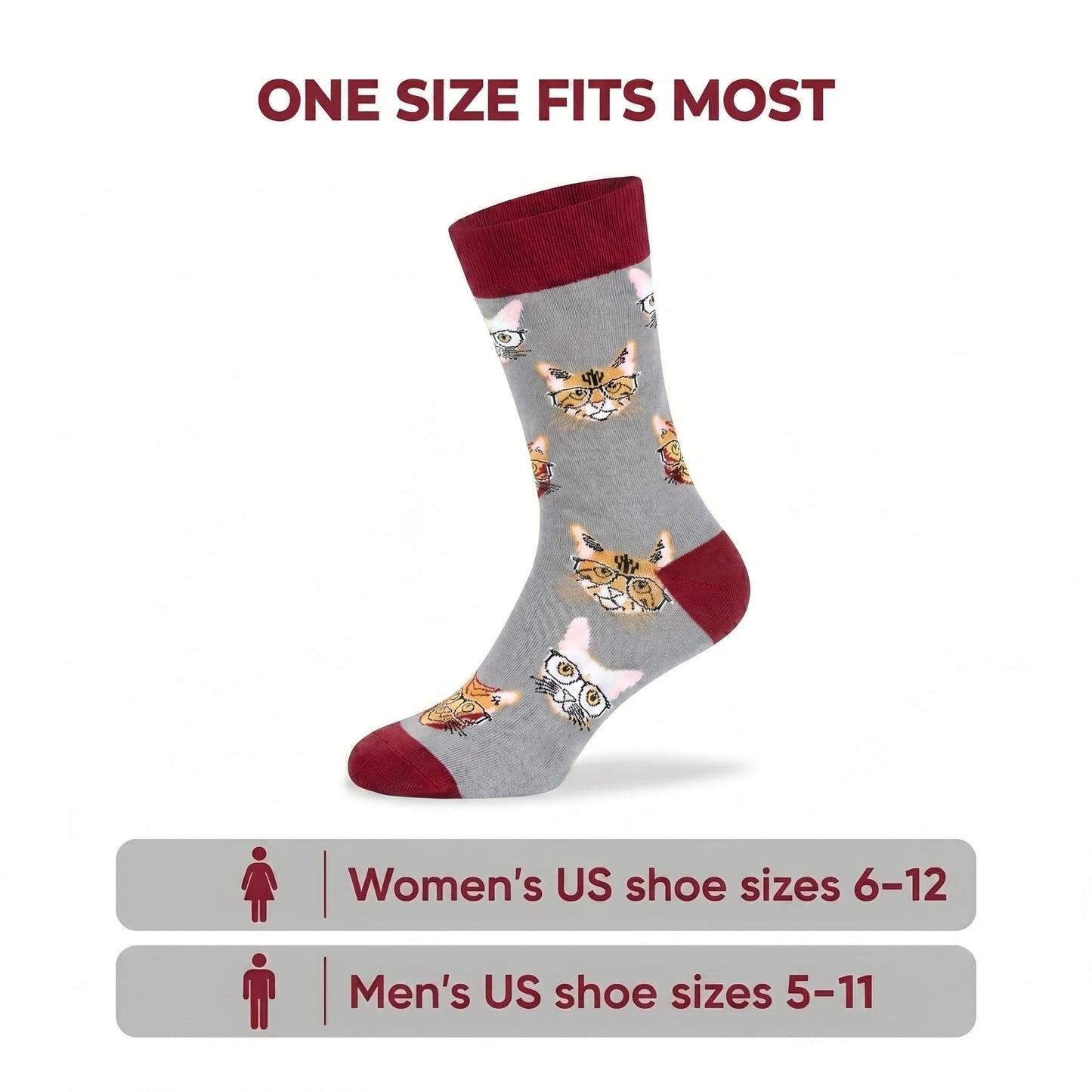 Cavertin Women's Novelty Socks with Gift Box Cat Lover Dog Mom Book Lover Cat Mom Llama Unicorn Sloth Corgi