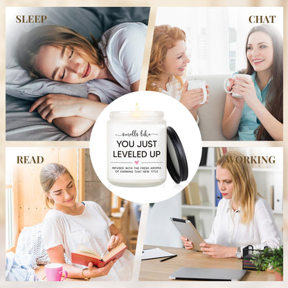 Promotion Gifts for Women at Work, New Job Candle Gifts, Congratulations Gift for Women, Funny Congrats Gift for Coworker, Gamer, Friend, Boss, Teachers, Nurses, Work Celebration Present