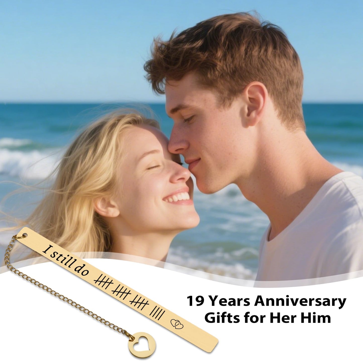 19 Years Anniversary Bookmark Gifts for Him Her Bronze 19th Anniversary-Wedding Gift for Couple Wife Husband Bookmark Gift for Women Men Book Lovers Wedding Christmas Valentines Birthday I Still Do