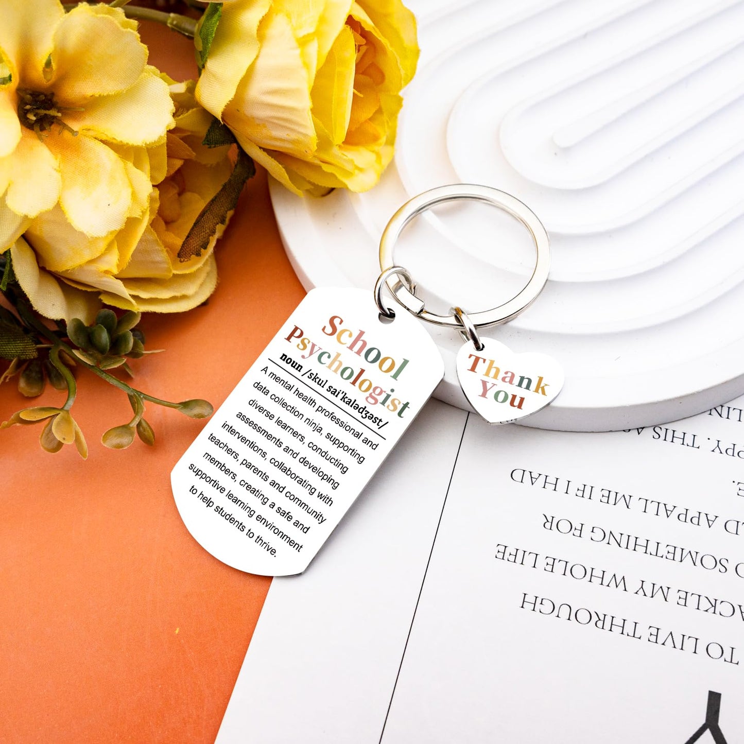 School Psychologist Gifts for Women Men Psychology Keychain Gifts for Counselor Teacher Unique Birthday Christmas Gift for Psychology Majors Cool Stuff School Counselor Gift Ideas