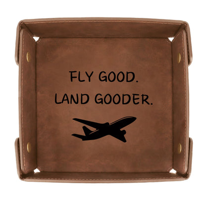 Aelciyue Pilot Gifts for Men - Christmas Birthday Valentines Day Graduation Gifts for Pilots Men Aviation Gift Inspirational Gift Leather Tray Organizer Leather Valet Catchall Desk Tray