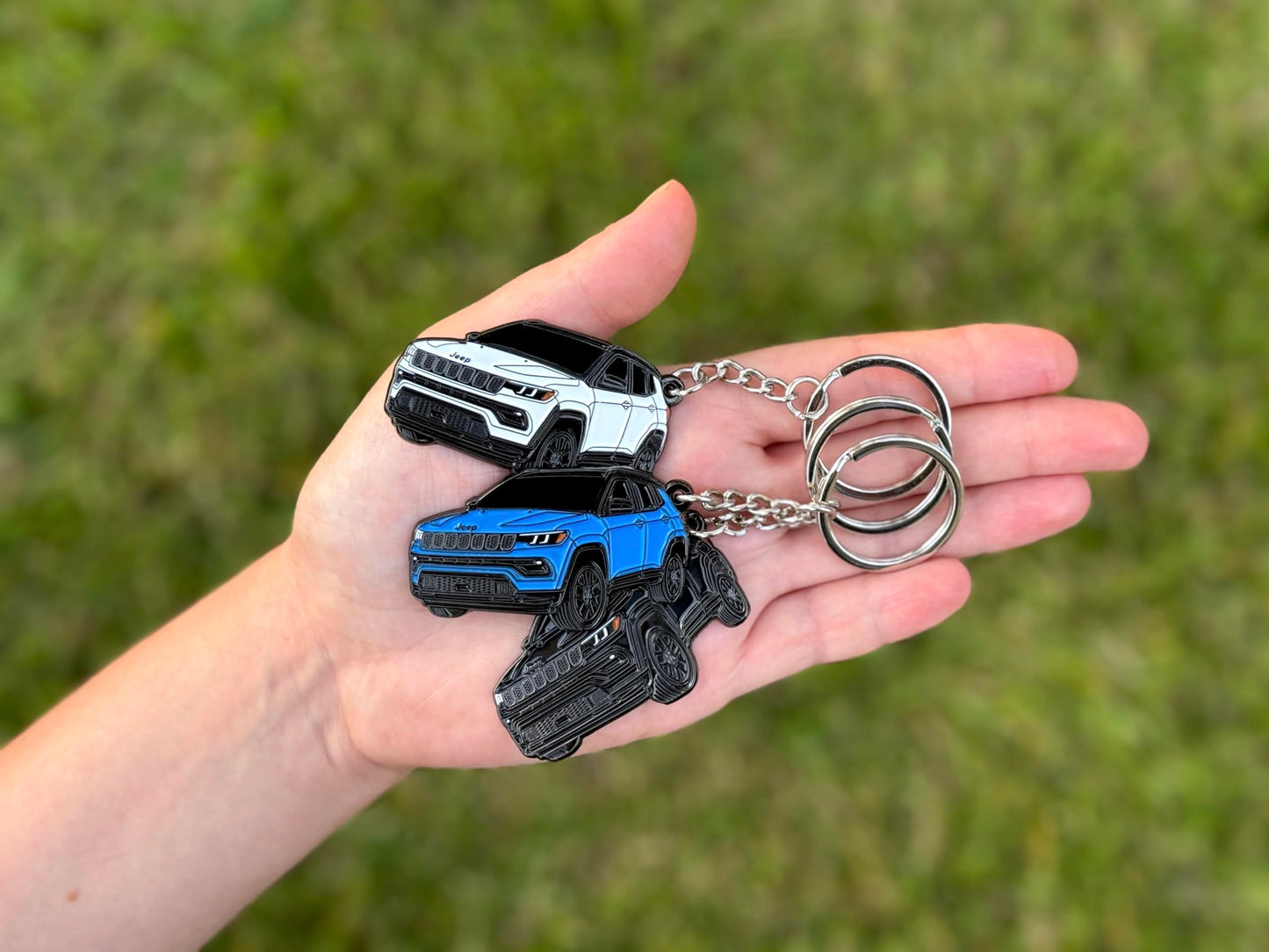 Jeep Compass Metal Keychain – Officially Licensed Jeep Accessories for Women Men Key Chain Cool Fob Gift