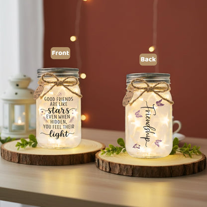 SOLMAY Friendship Gifts for Women, Unique Birthday Gifts for Women, Best Friend High School Graduation Gift, Long Distance Keepsake, Sentimental Mason Star Jar