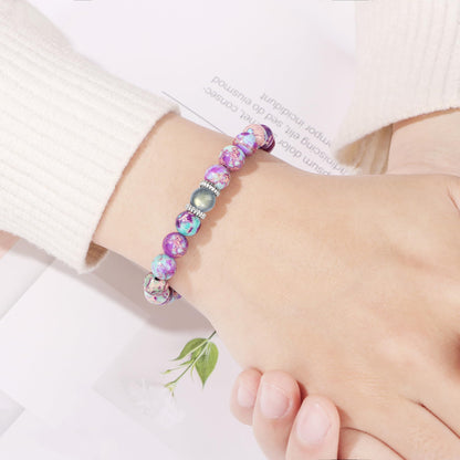 JoycuFF 𝗚𝗶𝗳𝘁𝘀 𝗳𝗼𝗿 𝗪𝗼𝗺𝗲𝗻 𝗠𝗼𝗼𝗻𝘀𝘁𝗼𝗻𝗲 𝗕𝗿𝗮𝗰𝗲𝗹𝗲𝘁 Colorful Imperial Jasper Natural Stone Bracelets Easter Christmas Birthday Gifts for Her Daughter Granddaughter Sister Niece