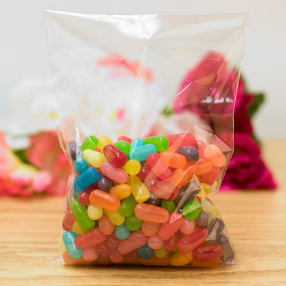 Super Z Outlet Clear Resealable Display Cellophane Bags Gift Treat Basket Supplies, Adhesive Closure for Snacks, Cards, Envelope Letters, Candy, Party Supplies (100 Bags) (Clear, 5" x 7")