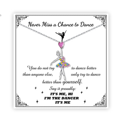 SmileBelle Cheerleader Gymnastics Dance Recital Gifts for Girls, Dance Horse Necklace Cheerleader Outfit as Birthday Gifts for Her, Gymnastics Cheer Necklace Stuff Jewelry as BDAY Gift for Daughter