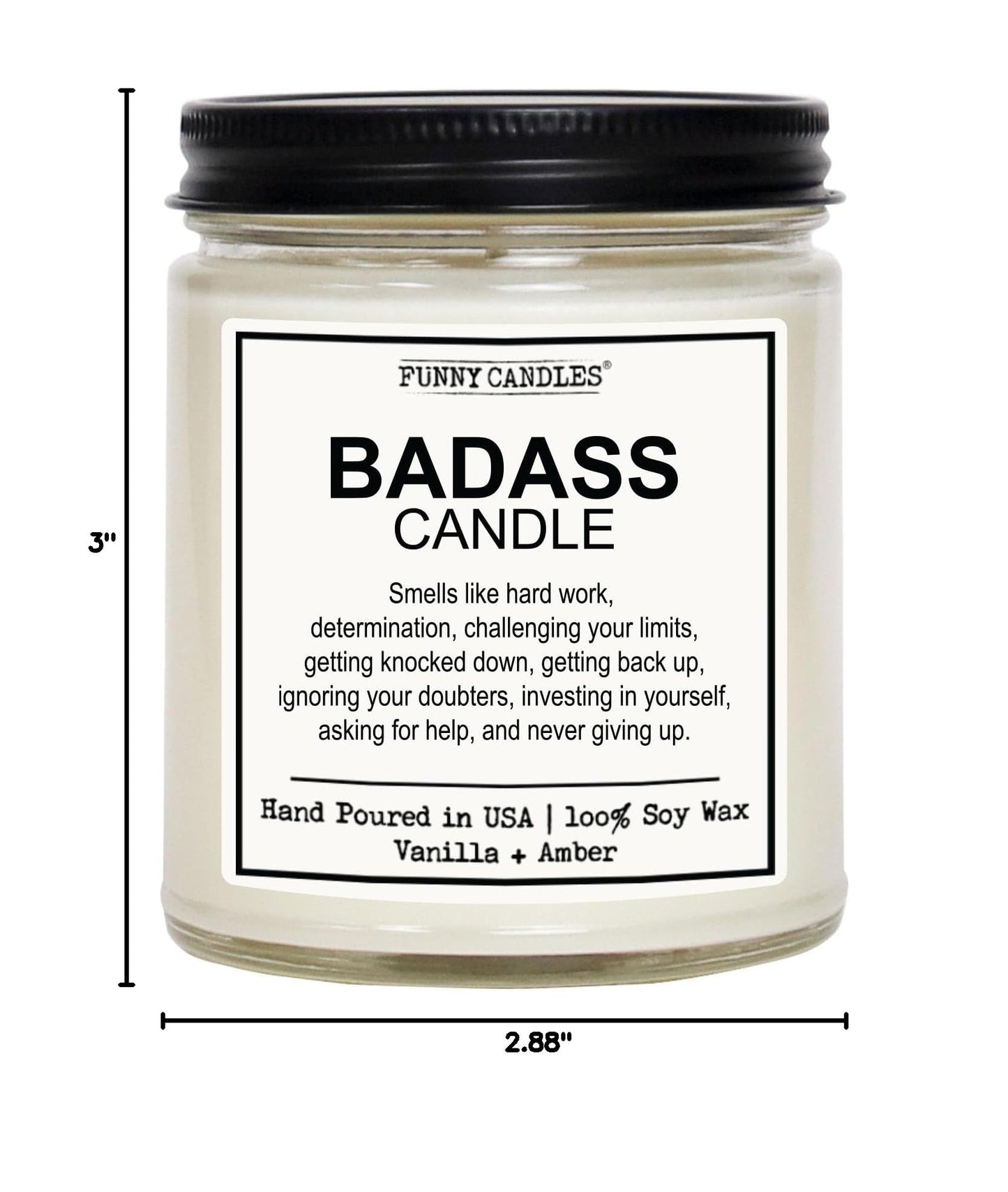 – Hilarious Congrats Gift for Graduates, Promotions, New Jobs, Boss, Good Luck, Motivational or Just Crushing Life, Vanilla Scented, 100% Soy Wax, USA Made