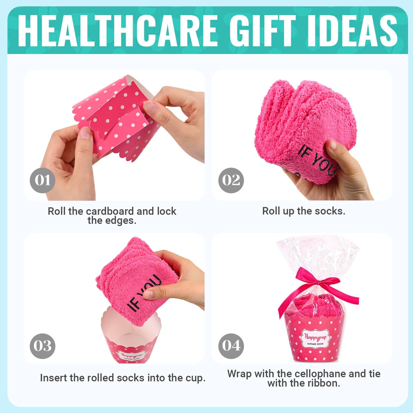 HAPPYPOP Nurse Vet Tech Gifts - Nurse Gifts for Women Female, Vet Tech Week Gift Socks