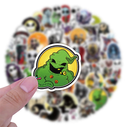 60Pcs The Nightmare Before Christmas Stickers for Kids Stickers Cute Gifts for Girls Boys Halloween Sticker for Kids Waterbottle Laptop Guitar Classroom Prizes for Elementary Students (Nightmare)