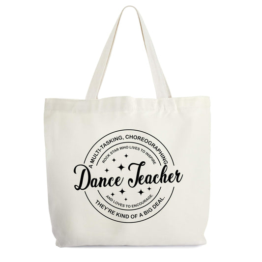 Teacher Canvas Tote Bag, Dance Teachers Definition Tote, Dance Teacher Appreciation Gift Bags, Teachers Stuff Bag, Retirement Gifts for Women, Shoulder Bags Gifts for Dance Teachers -19
