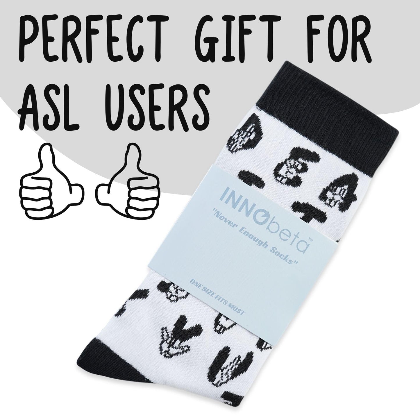 InnoBeta ASL Gifts for Women, Thoughtful Present for Deaf Friends, ASL Teachers & Interpreters, American Sign Language Design for Daily Wear