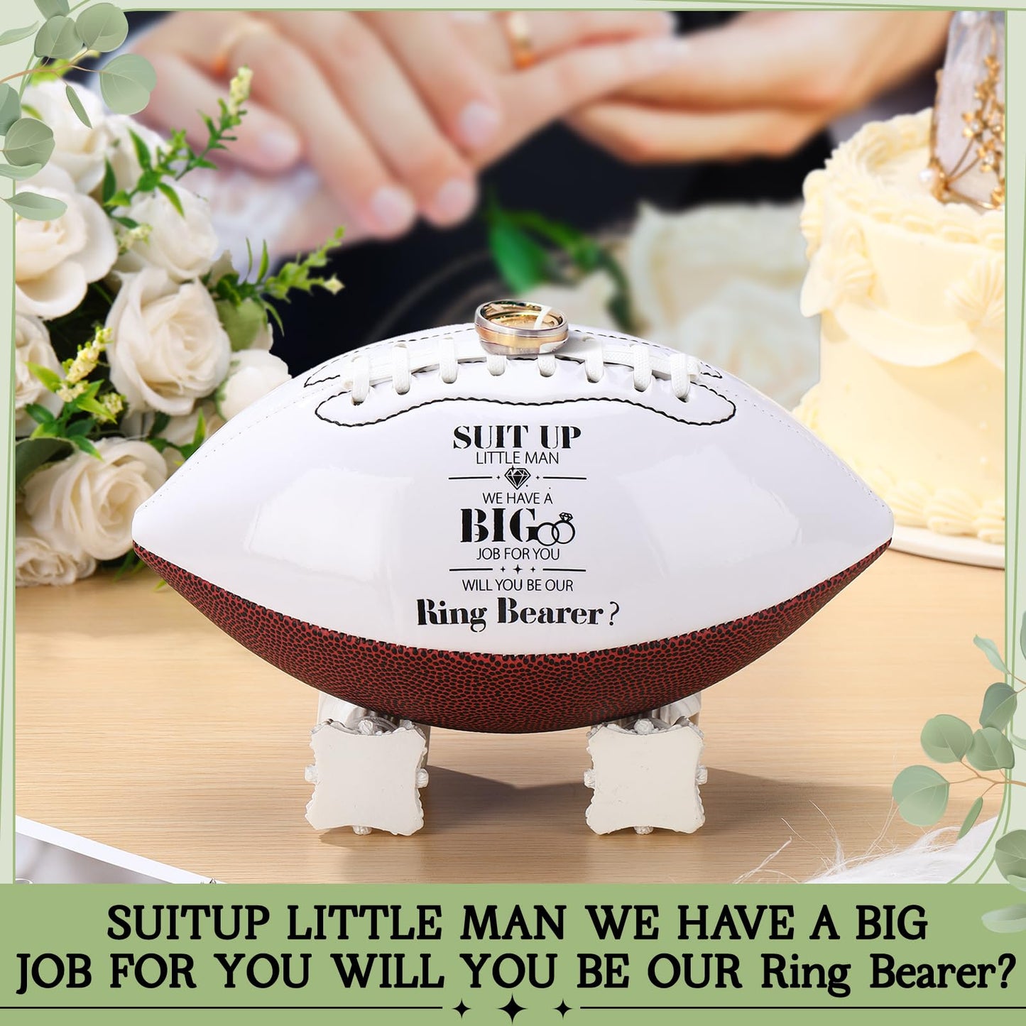 Hollowfly Wedding Proposal Gifts Football Bulk Will You Be My Groomsman Flower Girl Bridesmaid Ring Bearer Proposal Keepsakes Football Gifts