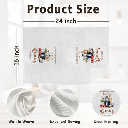 German Grandma Gifts Kitchen Towels, Mothers Day Christmas Birthday Gift for Grandma, Housewarming Gift New Home Decorative Hand Dish Tea Towels for New Home Kitchen,16x24 Inch