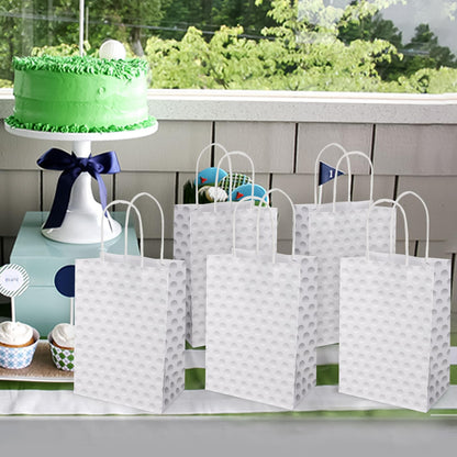 Lemicin 12 Pack Golf Gift Bag Golf Themed Party Favor Bags Candy Paper Goodie Bags with Handles Snack Party Favor Bag for kids Boys Birthday Baby Shower Decoration Supplies