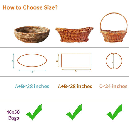 Yotelab Extra Large Cellophane Bags, 40x50 Inch Clear Cellophane Wrap for Gift Baskets, 10Pcs Jumbo Huge Clear Basket Bags