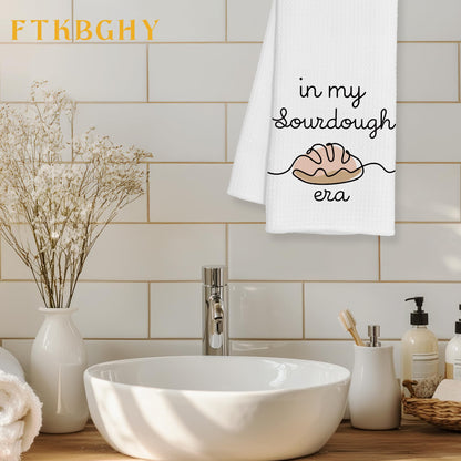in My Sourdough Era Baking Kitchen Towels, Bread Maker Gifts, Gifts for Sourdough Bakers Baking Lovers Decorative Dish Hand Tea Towels for Bakery Kitchen, 16x24 Inch
