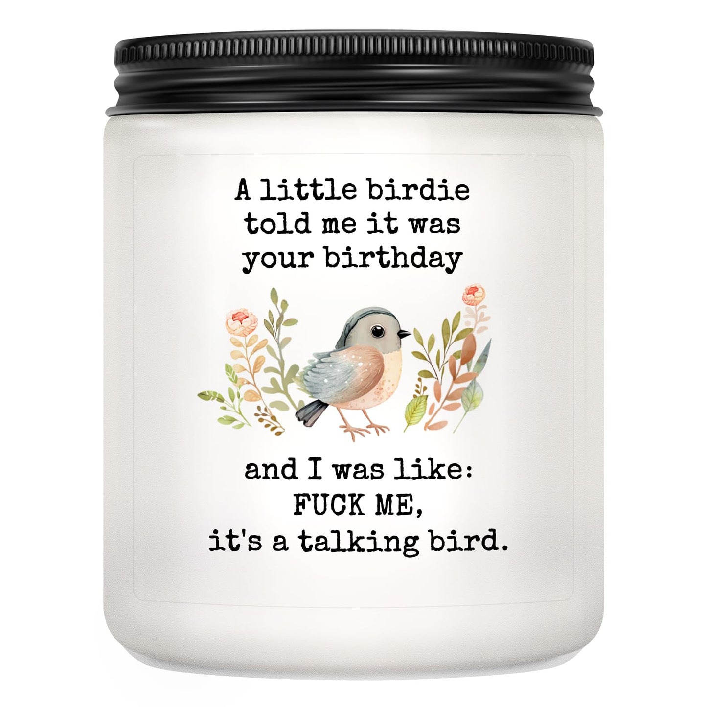 Funny Birthday Gifts for Women Men -Funny Birthday Gifts for Friend, Sister, Boss, Coweoker, Cheeky Greeting Candle Gift - Lavender Scented Candle