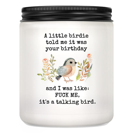Funny Birthday Gifts for Women Men -Funny Birthday Gifts for Friend, Sister, Boss, Coweoker, Cheeky Greeting Candle Gift - Lavender Scented Candle