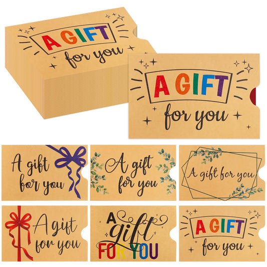 Ceiba Tree 300Pcs Kraft Card Sleeves Credit Card Gift Protector Hotel Key Holders Mini Business Envelopes
