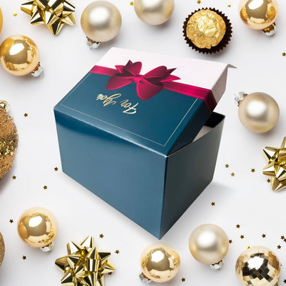 FETTIPOP Gift Box Surprise Exploding KIT (Bow), Confetti Explosion Birthday, Party, Father’s and Mother’s Day, Graduations, Anniversaries, Any Occasion - 7.1x5.5x4.3 in