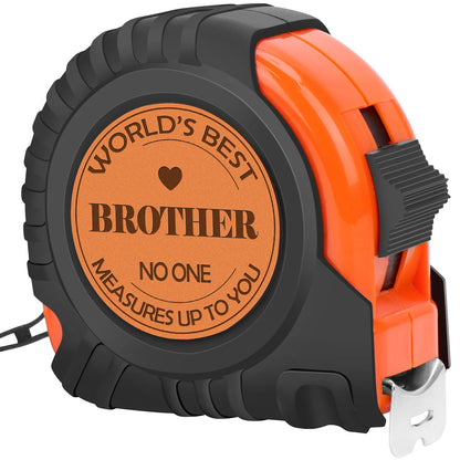 Gifts for Brother, Gifts for Men Genuine Leather Engraveda 25 FT Tape Measure, Stocking Stuffers for Men Brother Gift from Sister Best Gifts for Adult Brothers