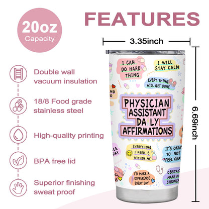 Physician Assistant Gifts,PA Week Gifts,Birthday Christmas Appreciation Thank You Gift for Physician Assistant,Best PA Gift,Coffee Tumbler Mug 20oz