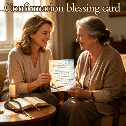 FrereFeter Confirmation Sponsor Card, Confirmation Sponsor Thank You Gifts for Women Men, Christian Catholic Gifts for Godmother Godfather, Sponsors Appreciation Gifts from Teen girls boys