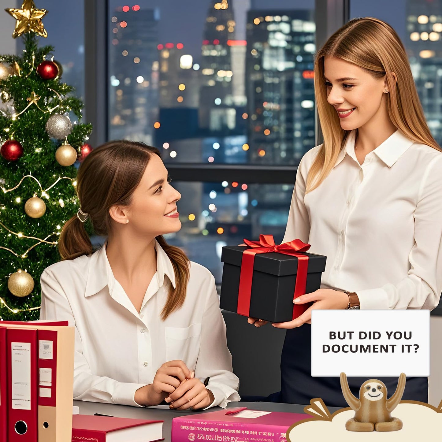 Gifts for Coworkers Women Men Funny Sloth Work Office Gifts for Employees Boss Manager Engineers Birthday Retirement Gift Farewell Going Away Boss's Day Christmas But Did You Document It Office Decor
