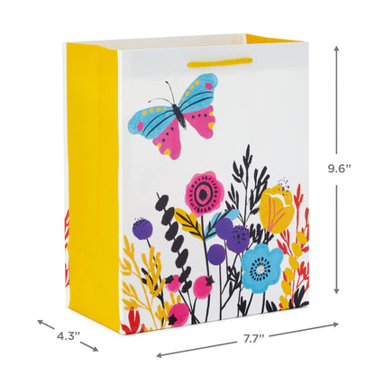 Hallmark Assorted All Occasion Gift Bags (8 Bags: 4 Medium 9", 4 Large 13") Flowers, Butterfly, Stripes, Solids for Easter, Birthdays, Bridal Showers, Mother's Day